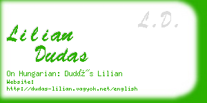 lilian dudas business card